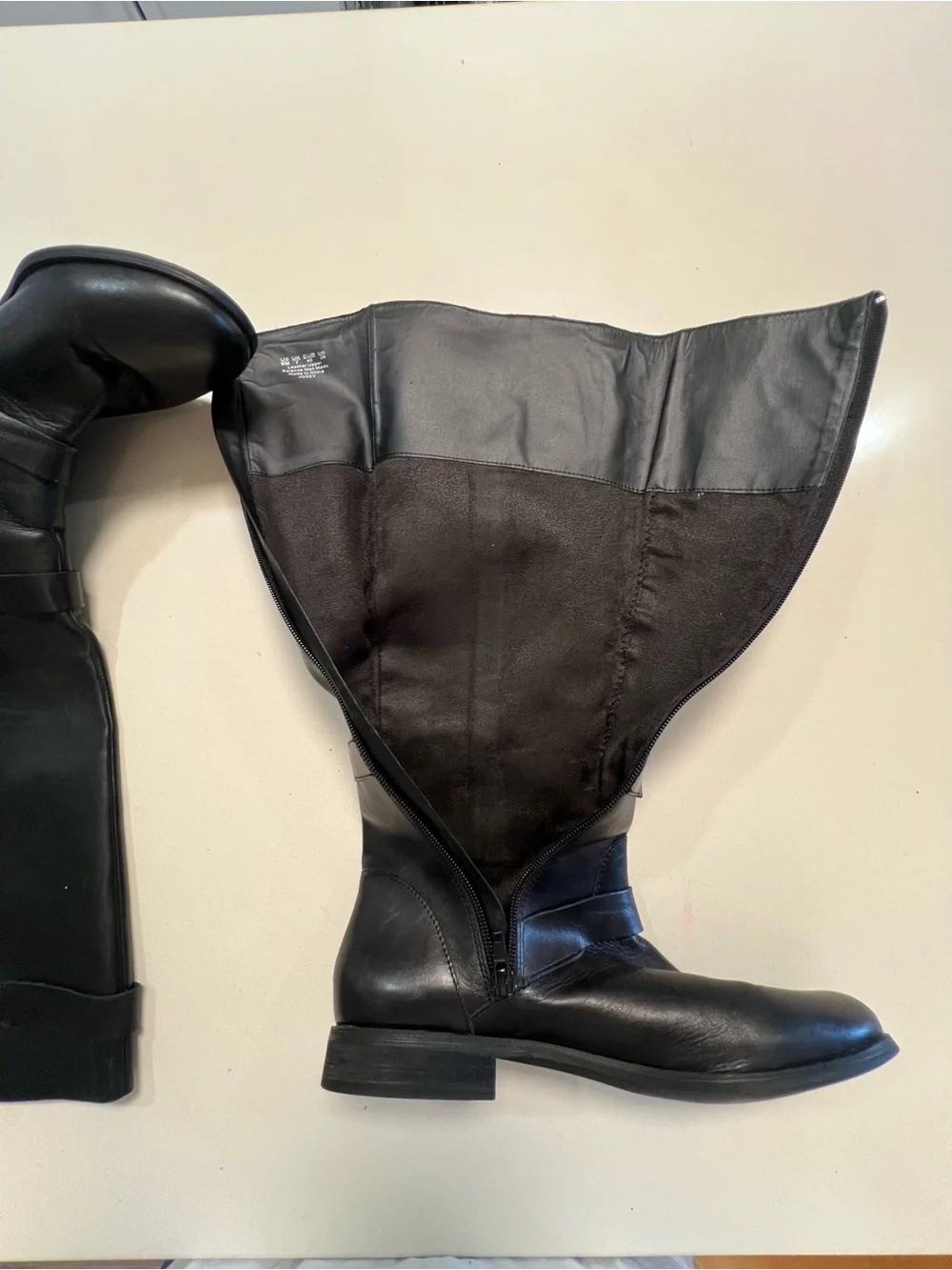 Naturalizer Josey Black Leather Knee-High Moto Riding Equestrian Boots 📐9M